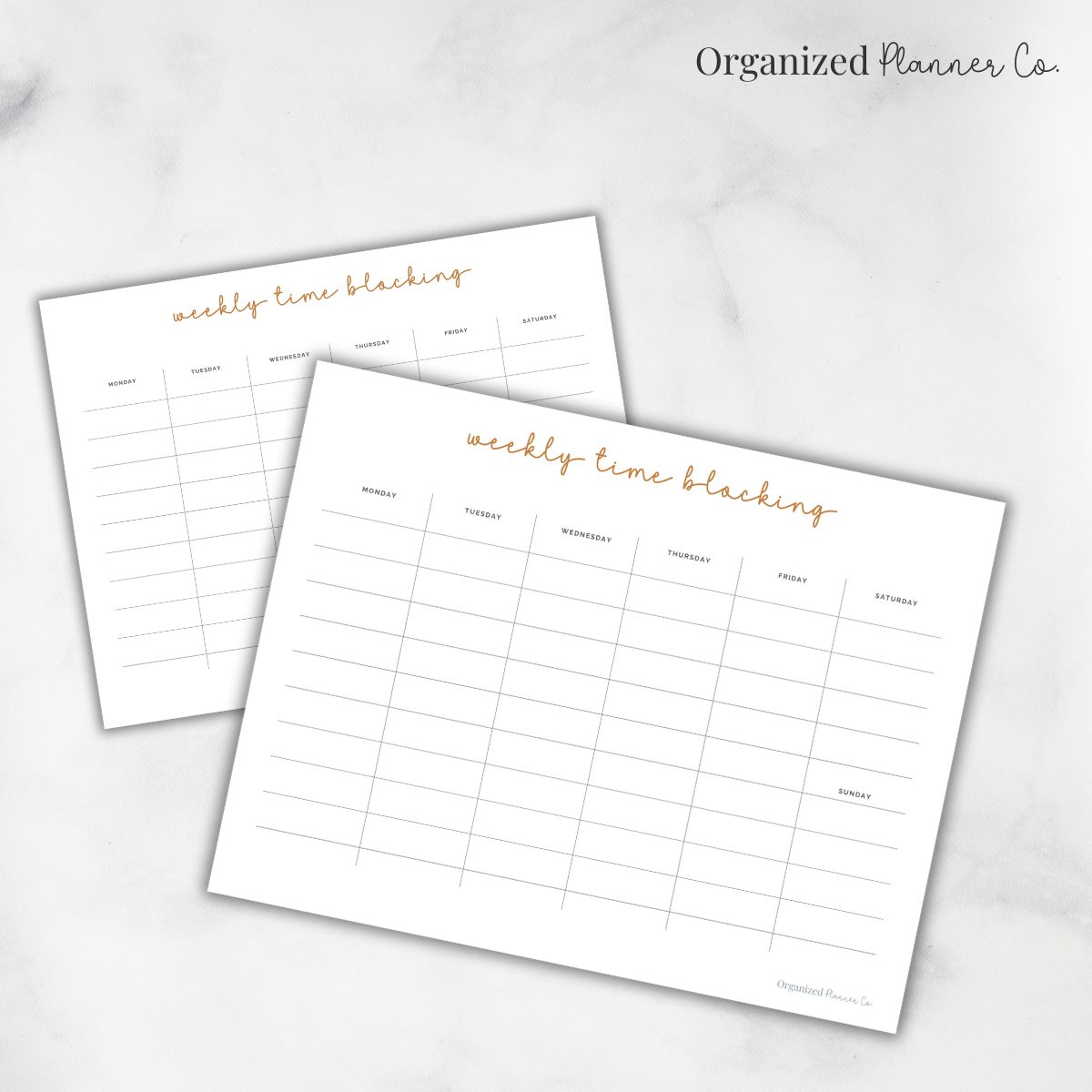 Free Printable Weekly Time Blocking Schedule Template