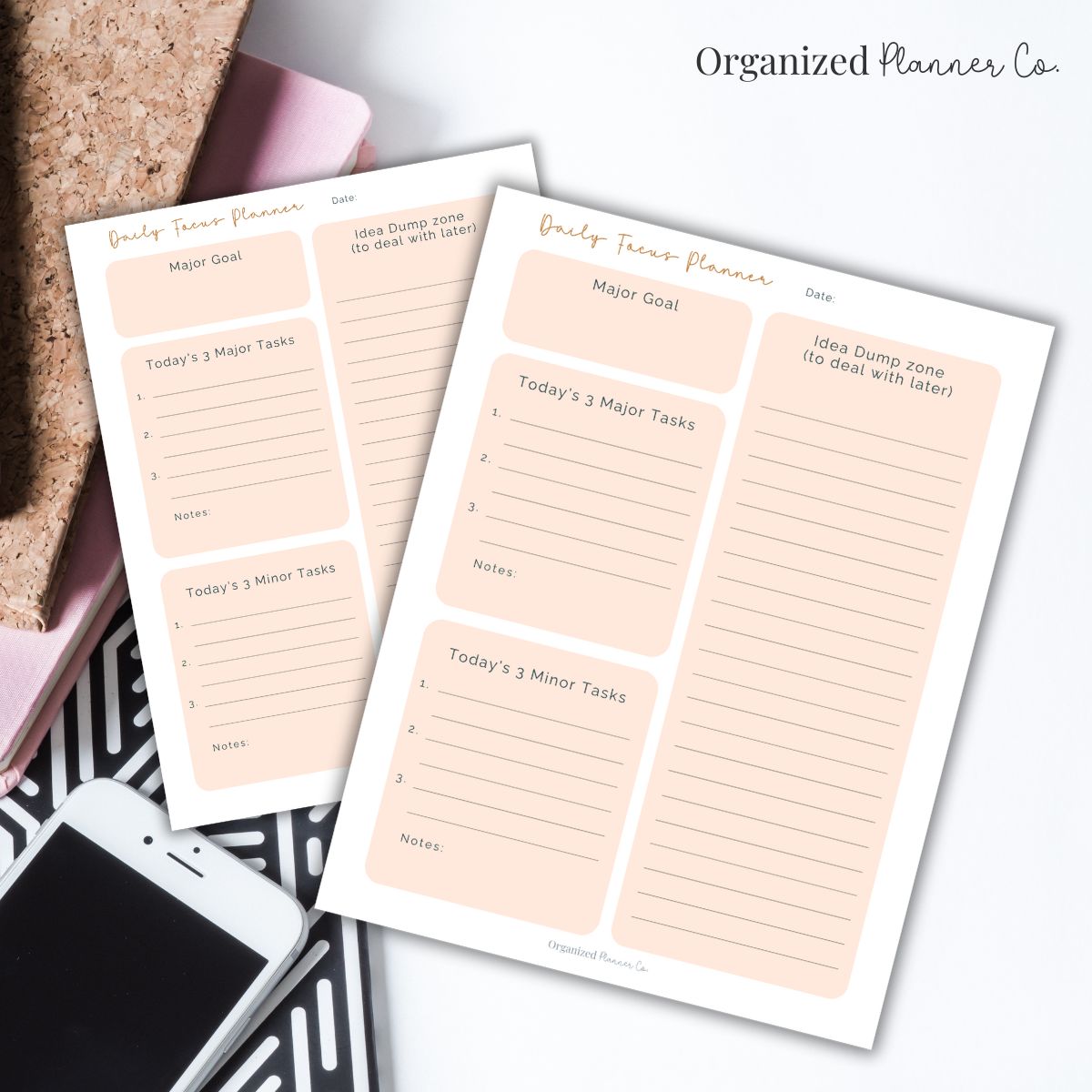 Free Daily Focus Goal Planner Printable