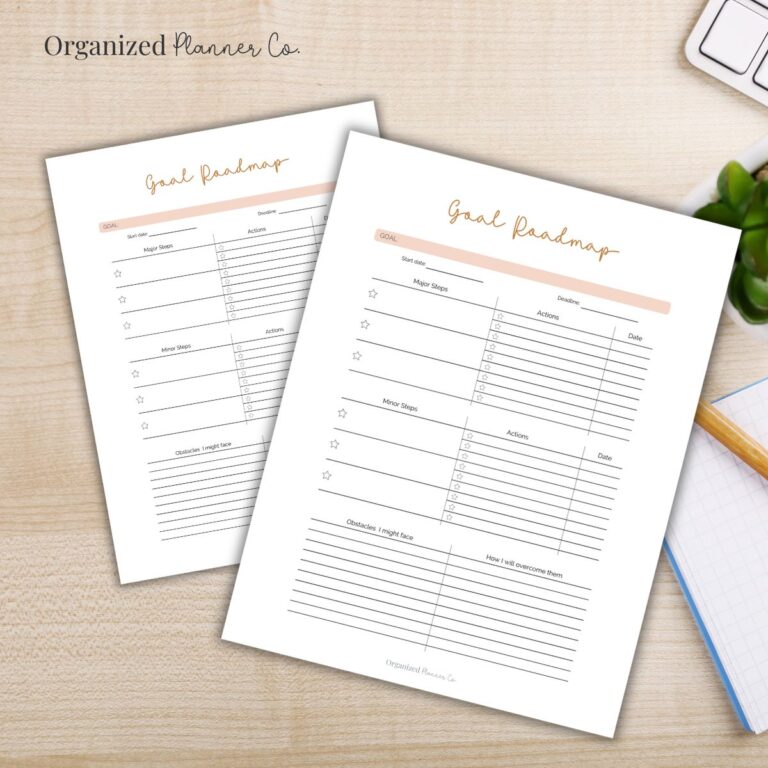 Free Goal Roadmap Printable (to Break Big Goals Into Doable Steps)