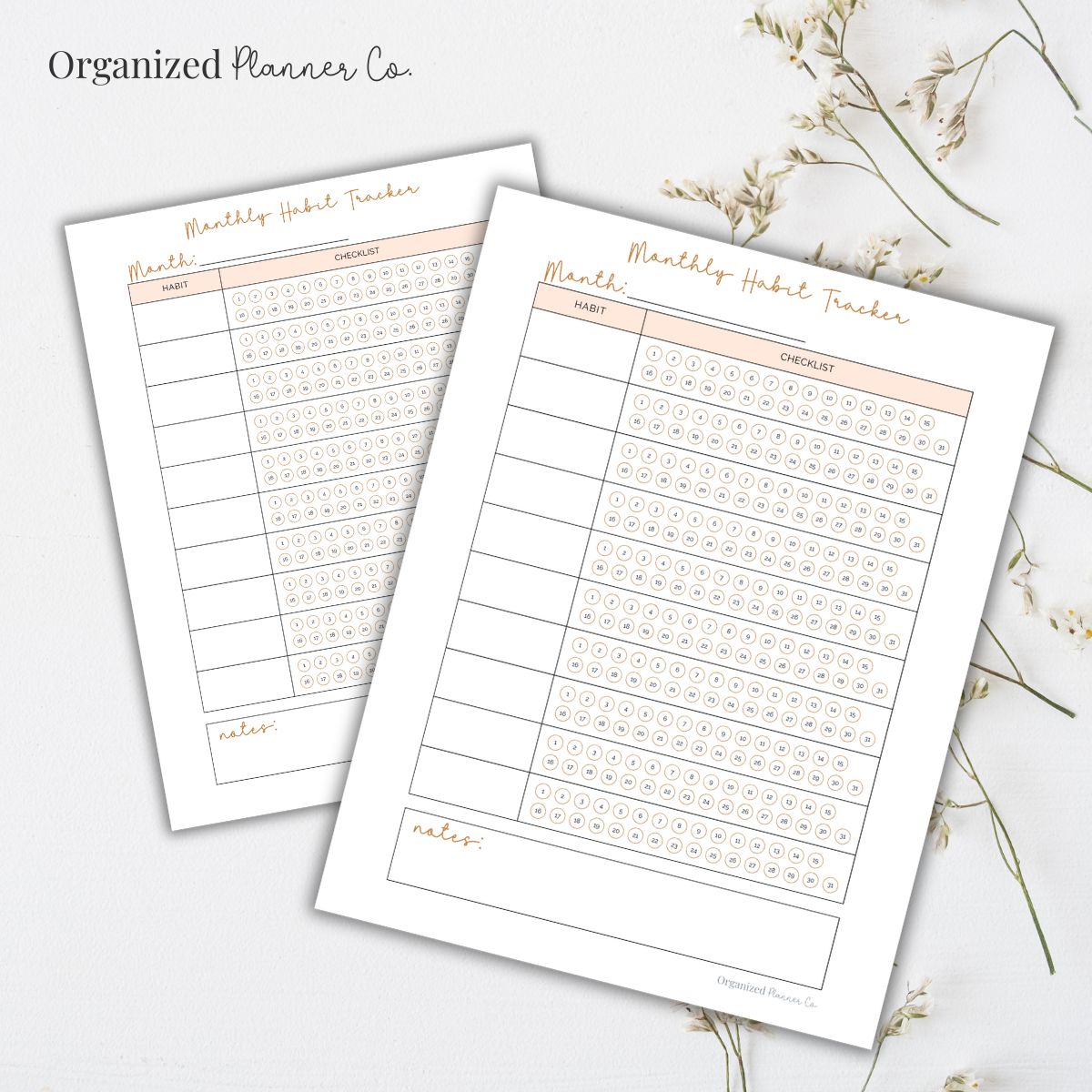 Free Printable Monthly Habit Tracker