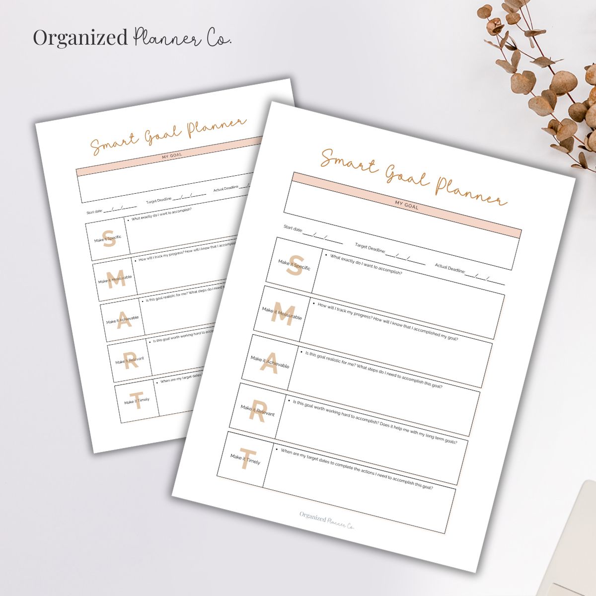 SMART Goal Planning Printable (Free)
