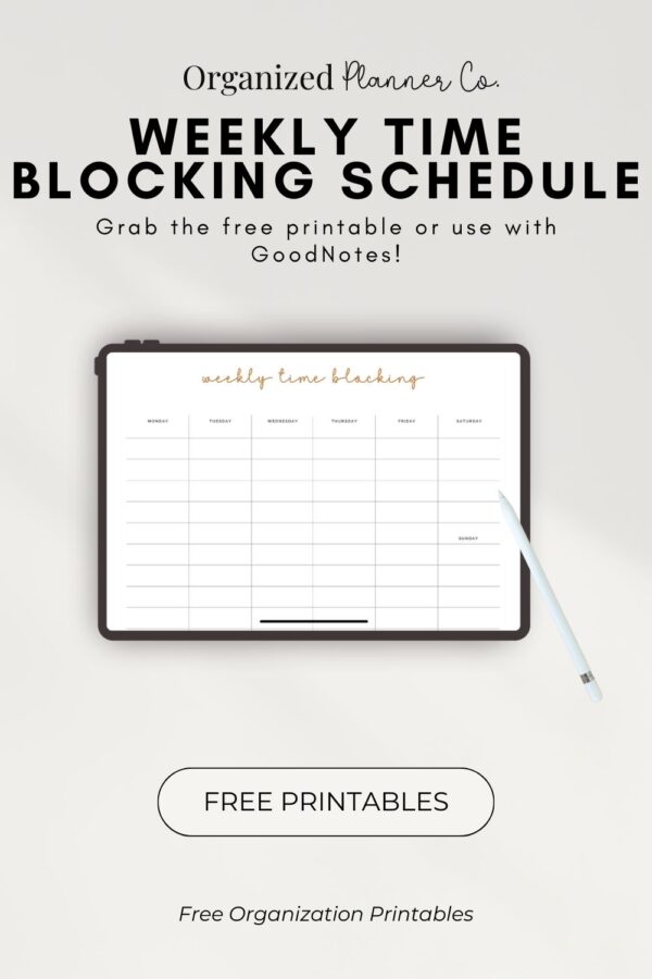 Free Printable Weekly Time Blocking Schedule Template ...