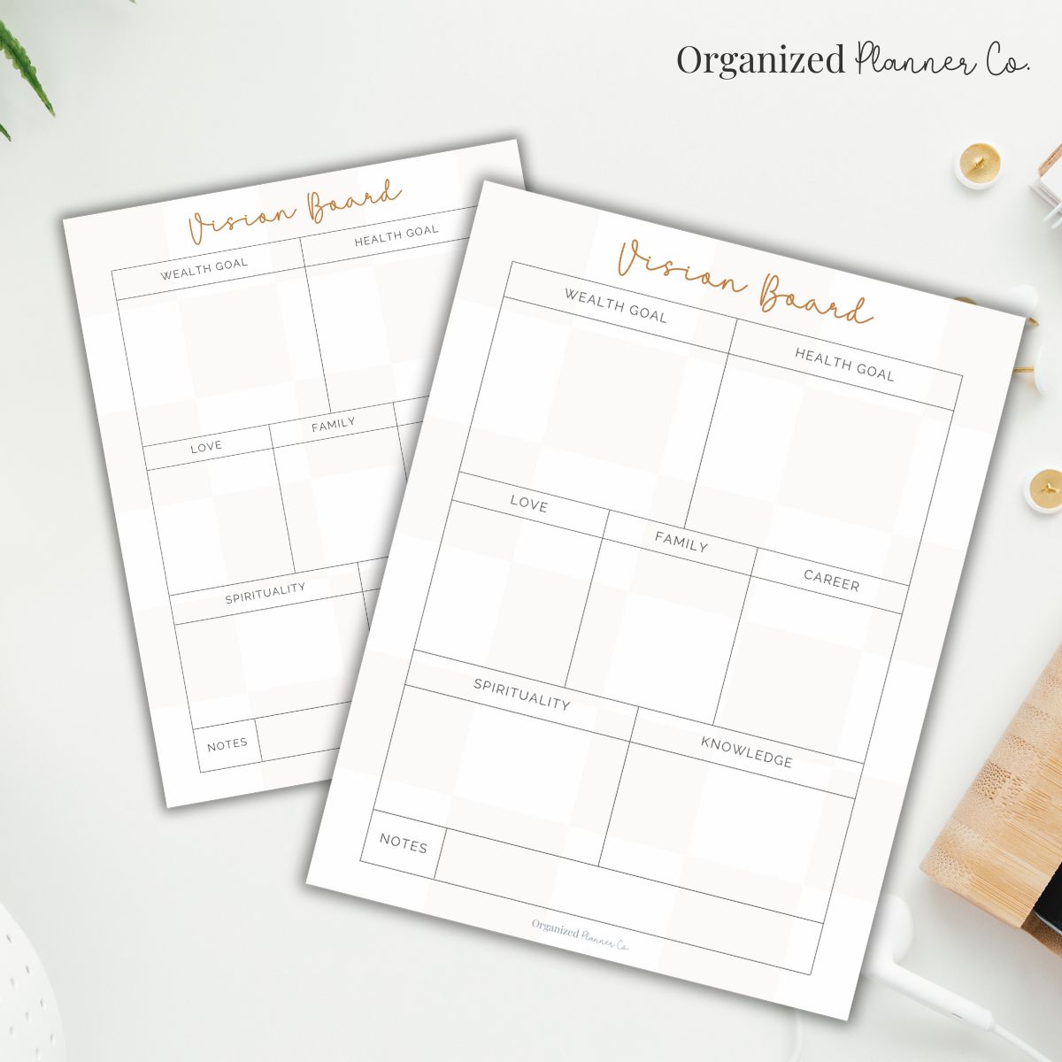 One Page Vision Board & Goal Setting Sheet (Free Printable)