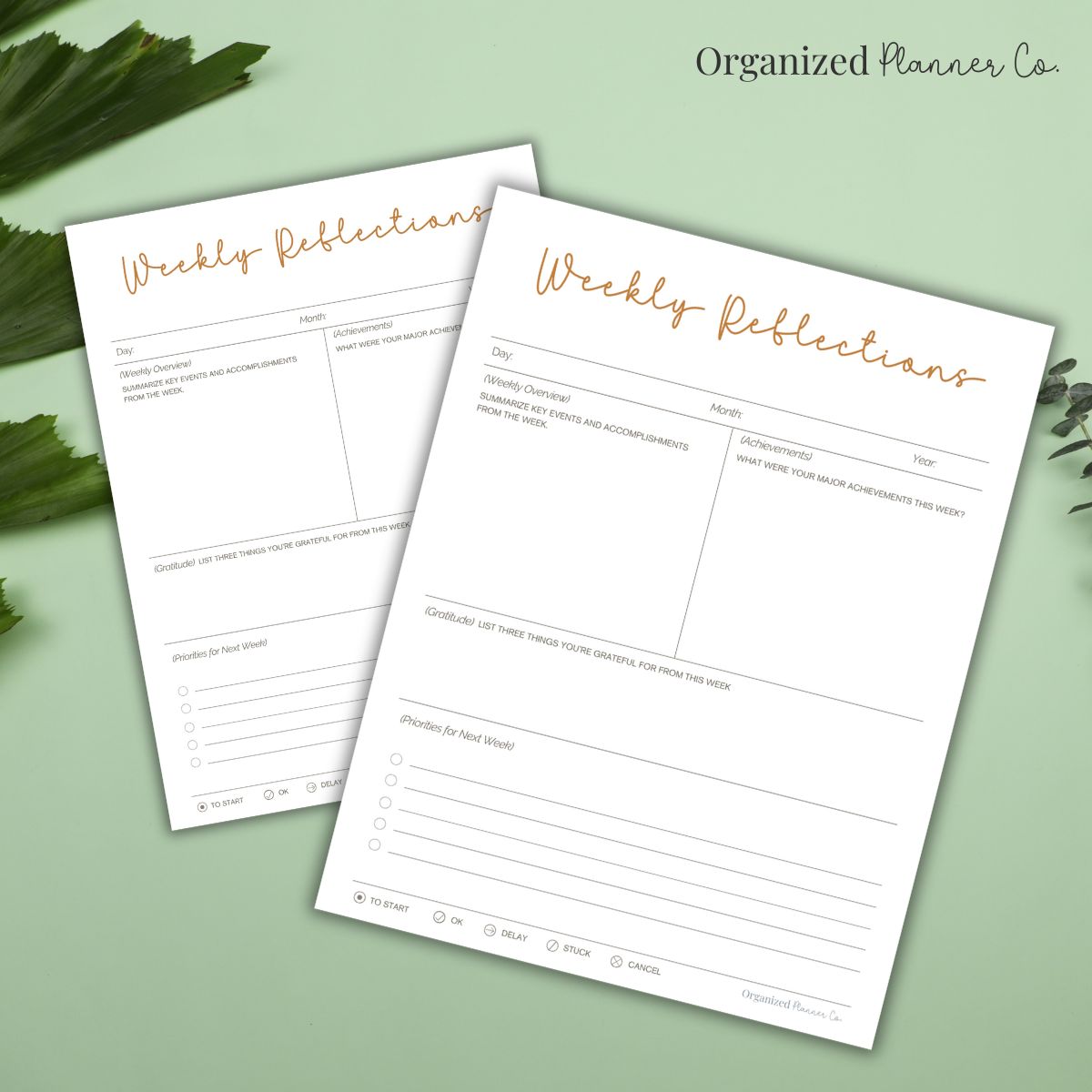 Free Weekly Reflection Planner Page (to Stay Grounded and Organized)
