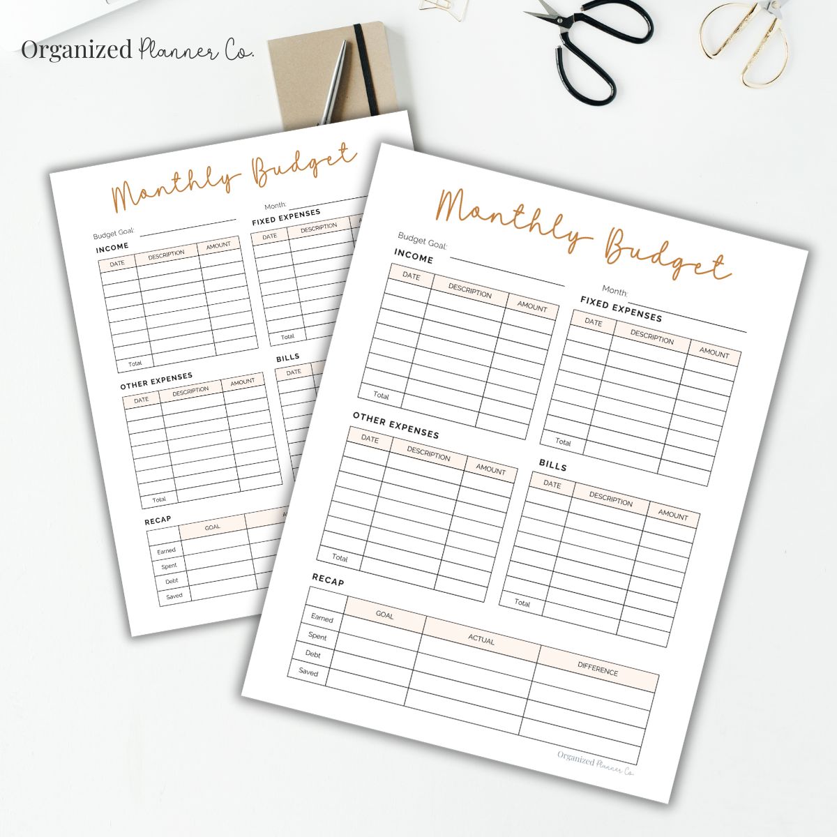 Free Printable Monthly Budget Worksheet