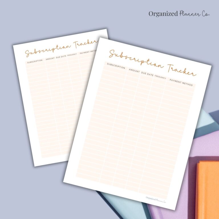 How a Subscription Tracker Helps You Cut Unnecessary Spending (Free Printable)
